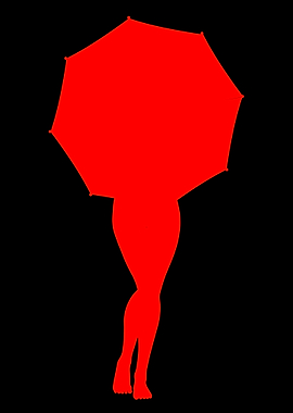 Lady Behind The Umbrella