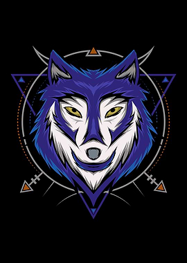 Blue wolf Illustration