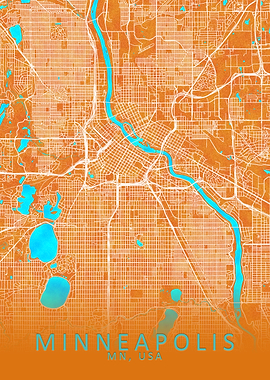 Minneapolis MN USA Map