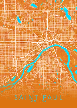 Saint Paul MN USA City Map