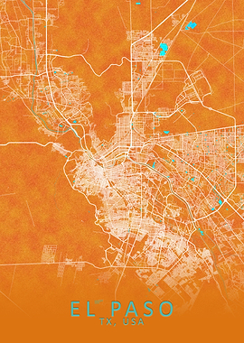El Paso TX USA City Map