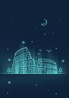 Ancient Colosseum Night