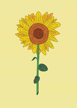 Sunflower in Vector Style