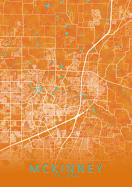 McKinney TX USA City Map