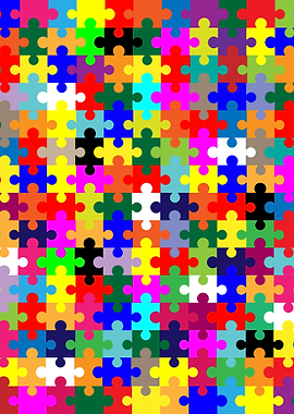 Jigsaw Pieces In Colour