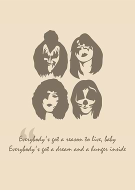 kiss band lyric Quote