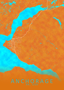 Anchorage AK USA City Map