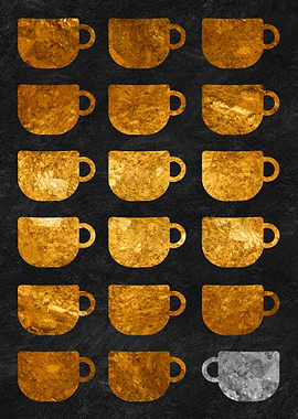 Gold coffe mugs
