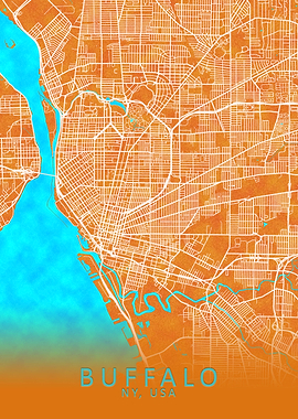 Buffalo NY USA City Map
