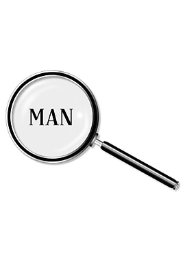 Man Magnifying Glass
