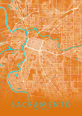 Sacramento CA USA Blue