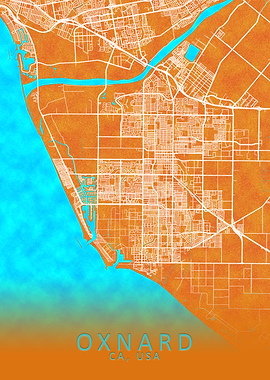 Oxnard CA USA City Map