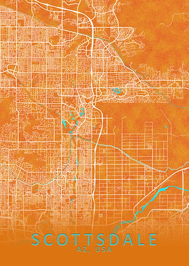 Scottsdale AZ USA City Map