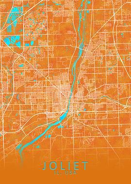Joliet IL USA City Map