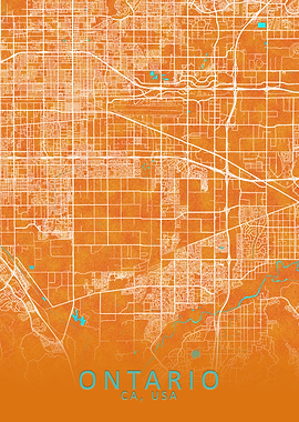 Ontario CA USA City Map
