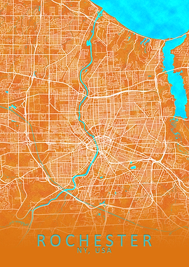 Rochester NY USA City Map