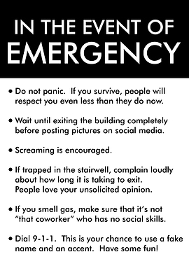 IN THE EVENT OF EMERGENCY