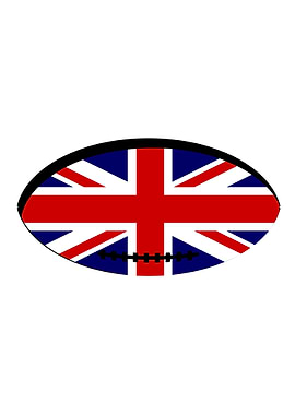 UK Flag Rugby Ball