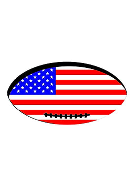 USA Flag Rugby Ball