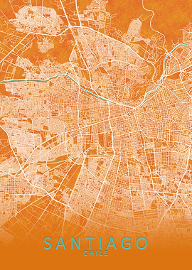 Santiago Chile City Map