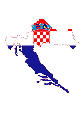 Croatia Map And Flag