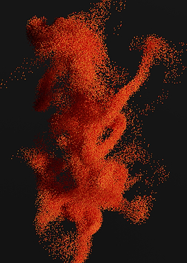 Dancing Woman of Particles
