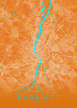 Budapest Hungary City Map