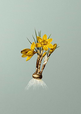 Crocus Luteus on Green