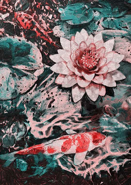 Koi fish art
