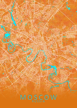 Moscow Russia City Map