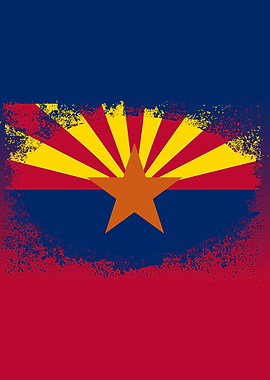 Arizona State Oval Grunge