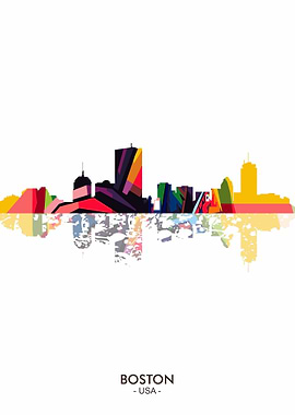 Skyline City Boston USA