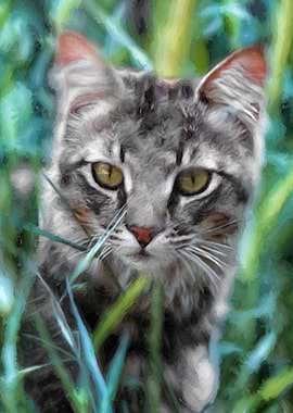 Cat in the Grass