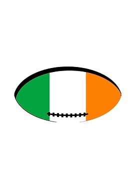 Irish Flag Rugby Ball