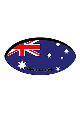 Australian Flag Rugby Ball