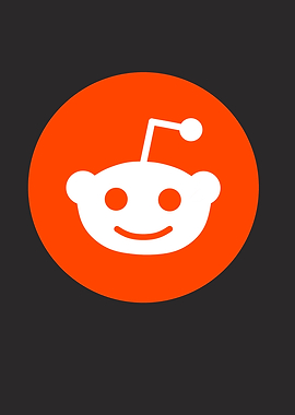reddit logo on black