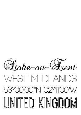 Stoke On Trent On White