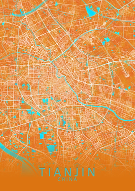 Tianjin China City Map