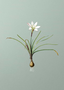 Rain Lily on Mint Green