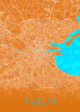 Dublin Ireland City Map
