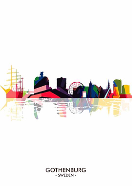 Skyline city gothenburg