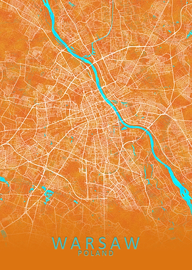 Warsaw Poland City Map
