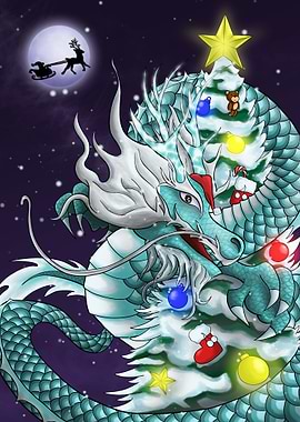Christmas Santa Dragon