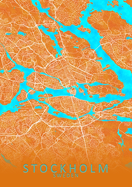 Stockholm Sweden City Map