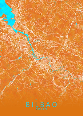 Bilbao Spain City Map