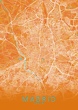 Madrid Spain City Map
