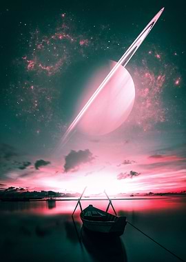 Saturn Abstract Art