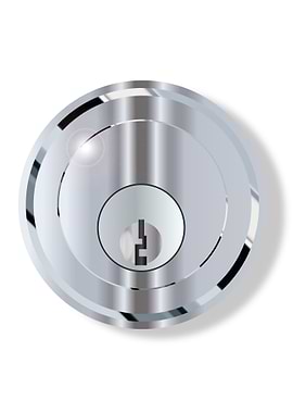 Chrome Front Door Lock