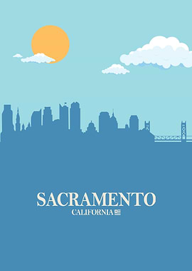 sacramento City Skyline bl