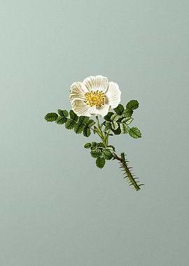 Antique Botanical on Green